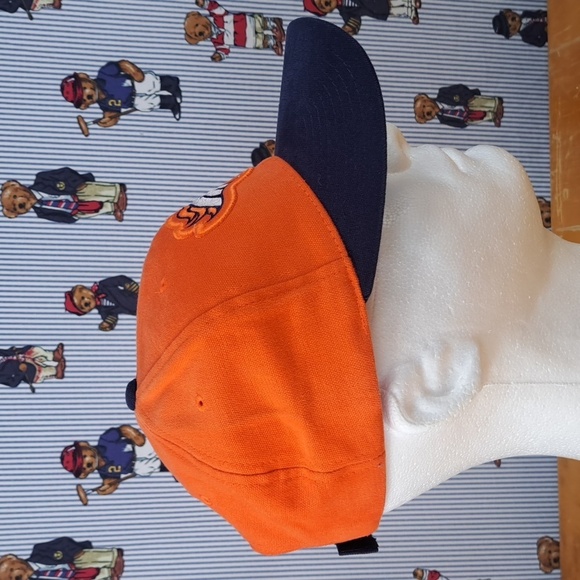 Vintage Denver Broncos Stater NFL Proline raised logo orange & blue football hat - Picture 4 of 7